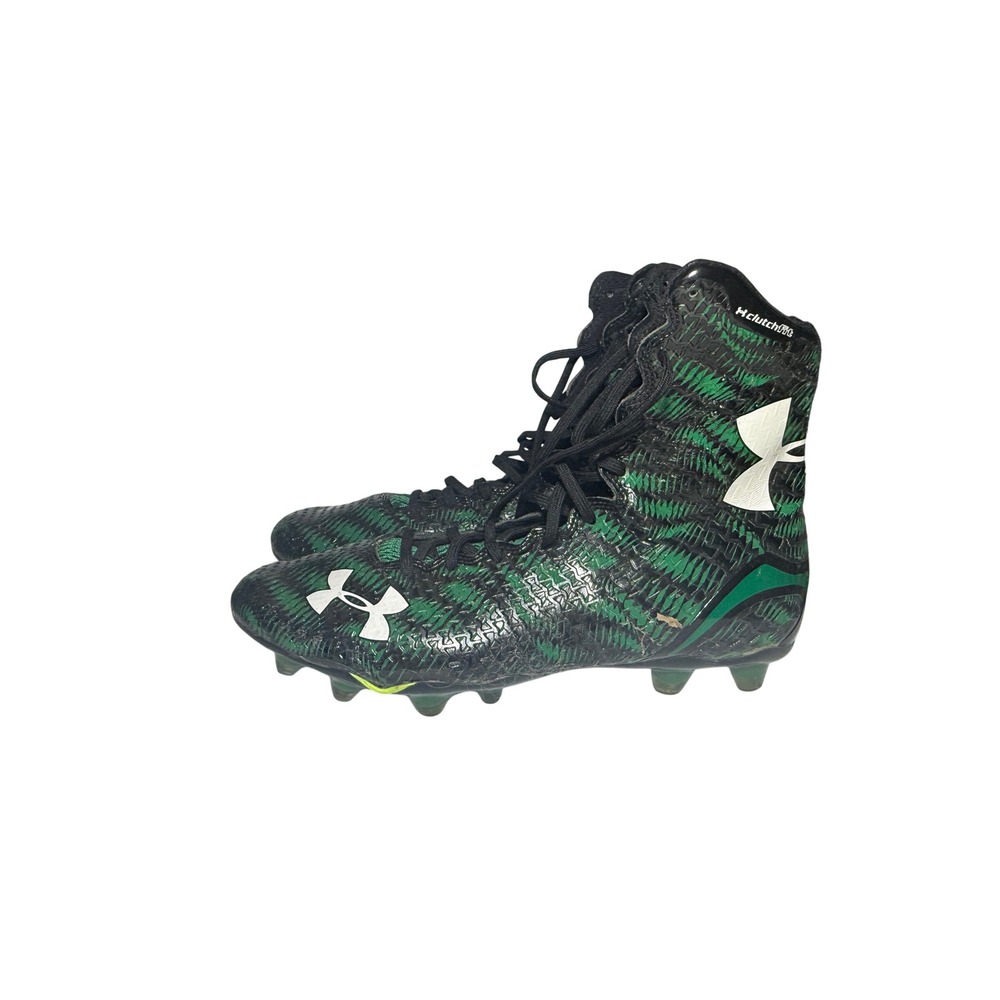Under Armour Men's Highlight Football Cleats Green/ Black Sz 12 GUC